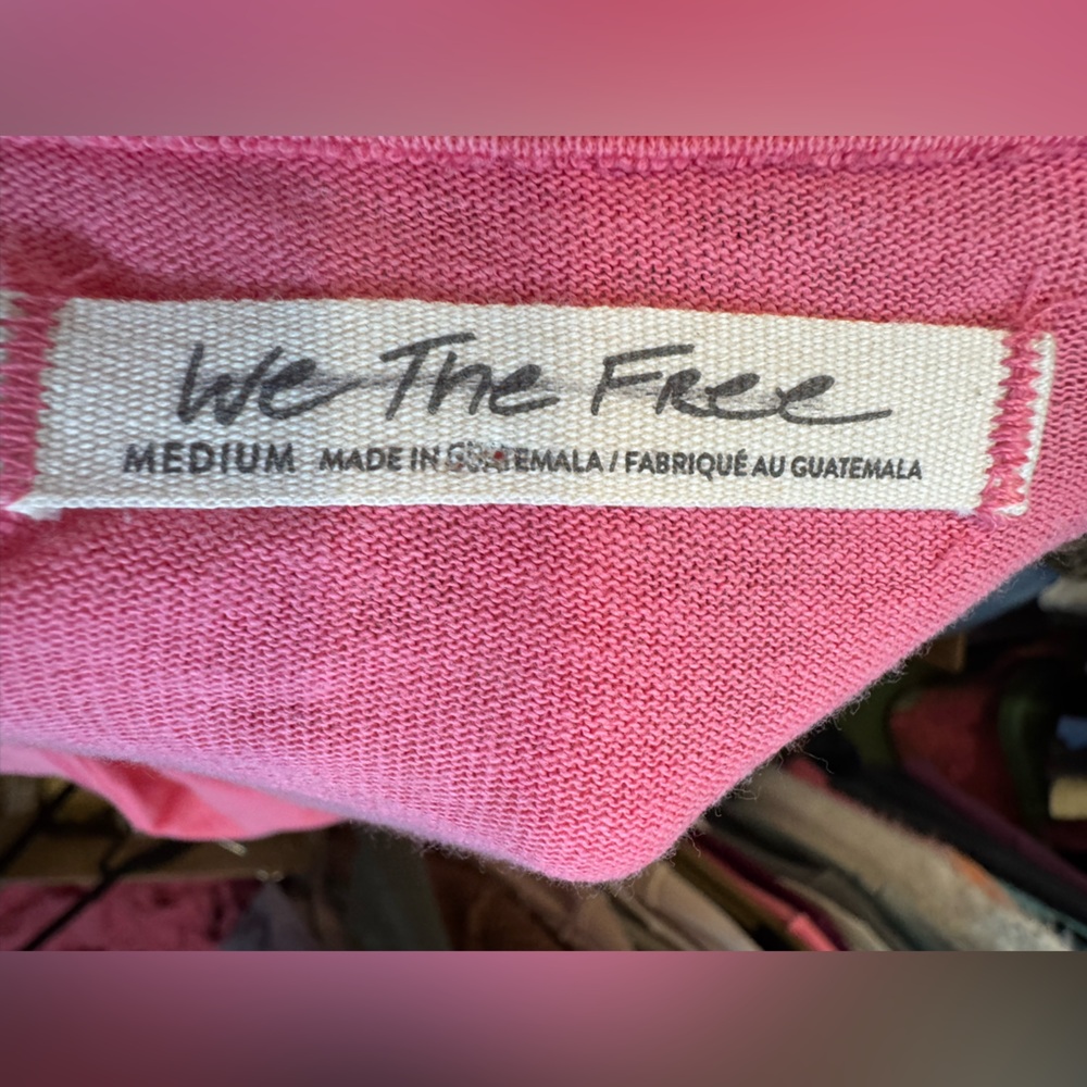 NWOT Free People We the Free Angel Tee - gumdrop pink - Small, Medium, Large - Picture 8 of 9